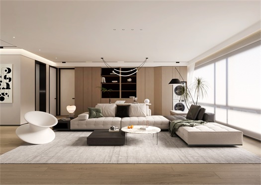 中海九樾143平米現代簡約效果圖