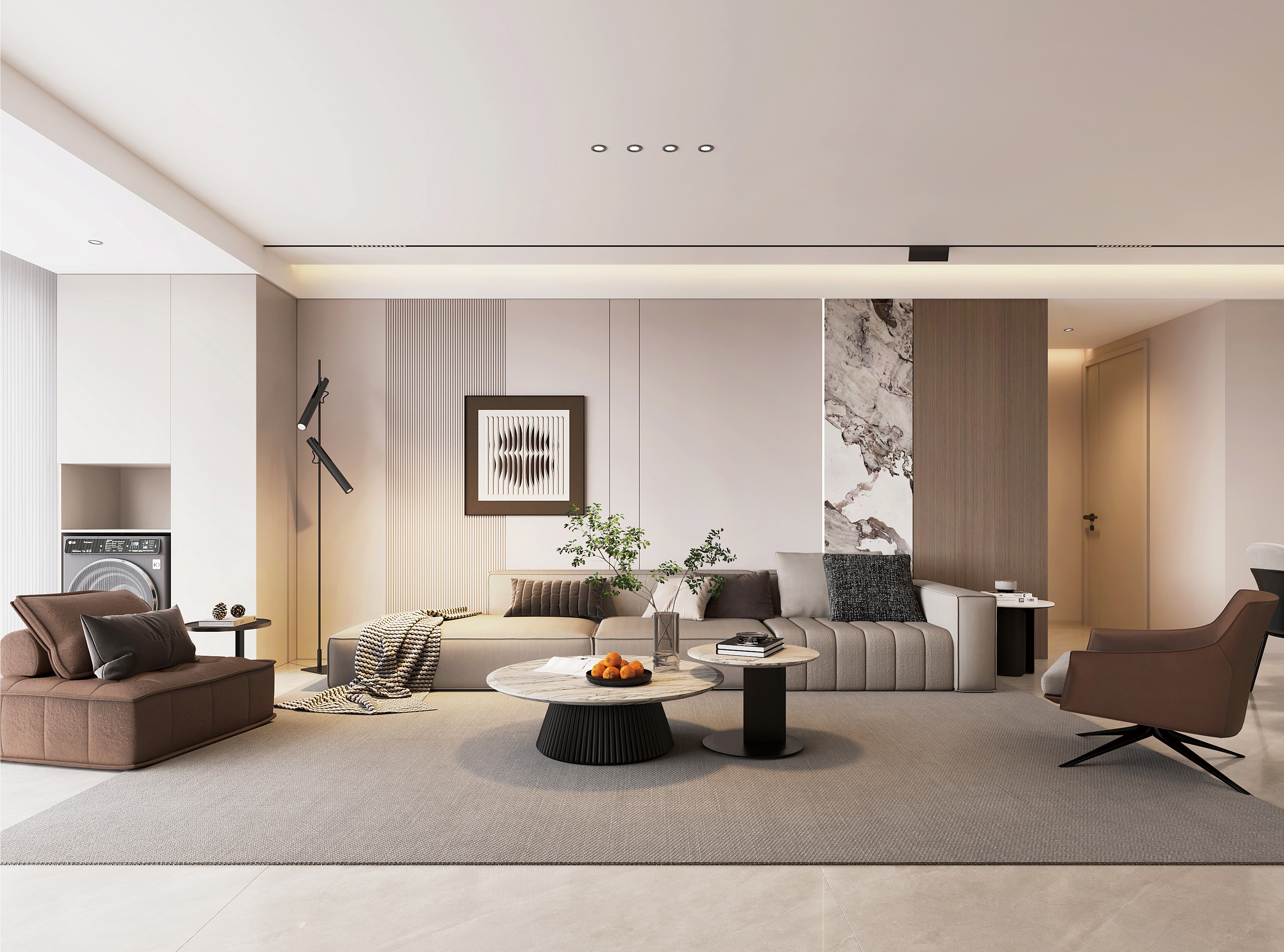 中房花語(yǔ)軒 | 超有腔調(diào)的137㎡現(xiàn)代風(fēng)，審美無(wú)敵了！