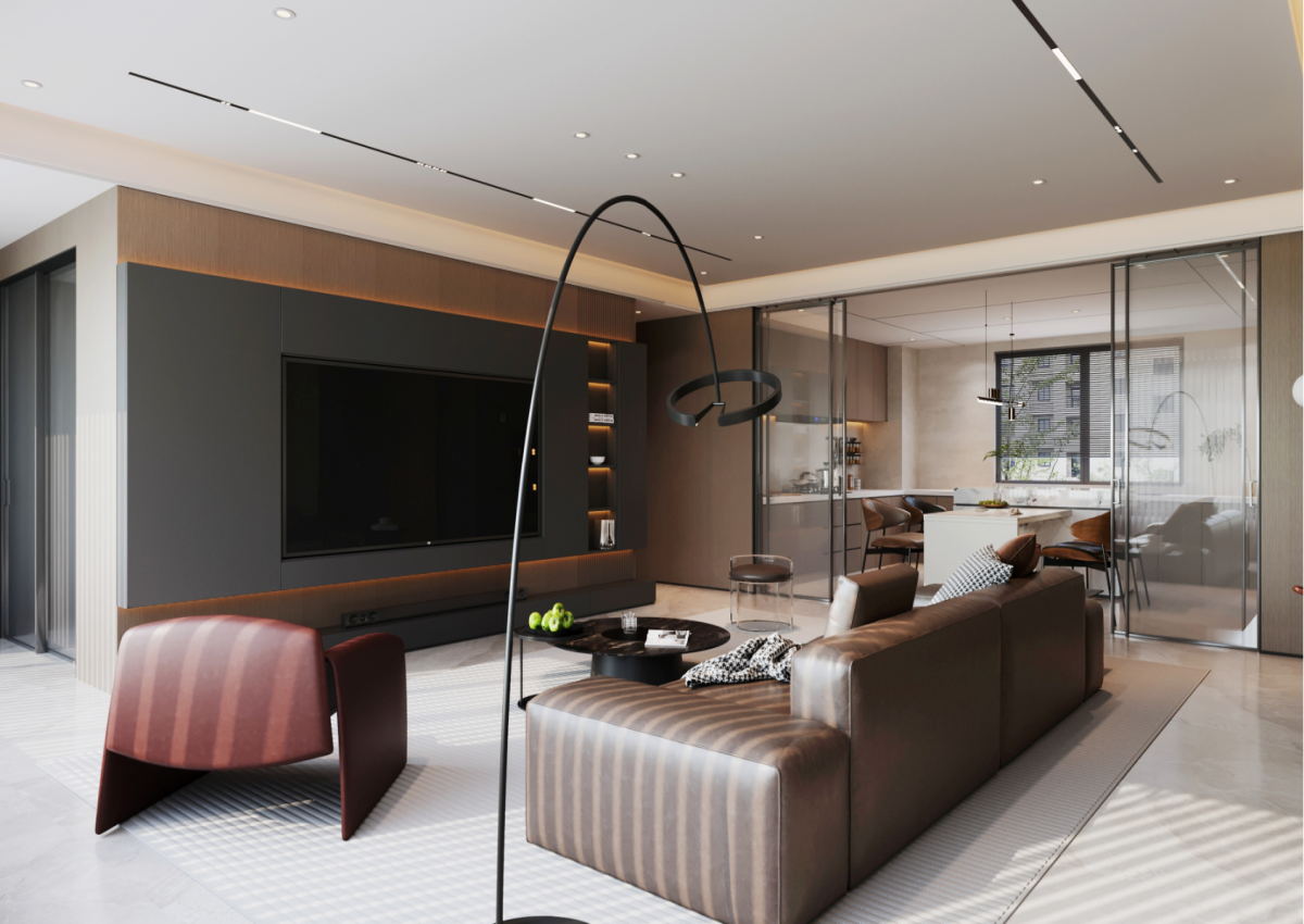 星耀閱海169㎡ | 驚艷！黑棕色系的意式極簡不顯壓抑反而通透敞亮？！