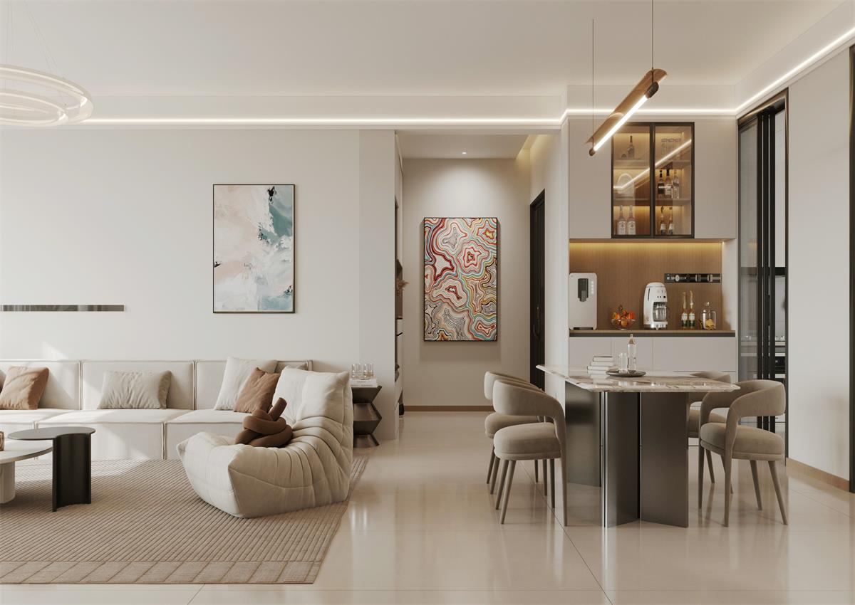 玉庭華府142㎡ | 給喧囂世界按下暫停鍵，現(xiàn)代簡約風的松弛感誰能拒絕！