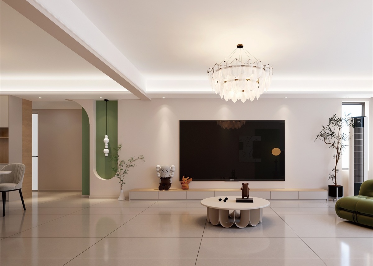 中海河山郡 | 133㎡輕法式浪漫，『奶油白+薄荷綠』美的剛剛好！