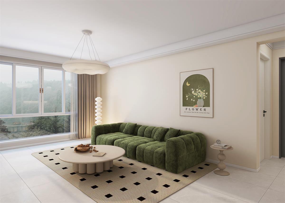 泰雲(yún)庭116㎡ | 奶油白+橄欖綠打造的輕法式小家，清新又自然！