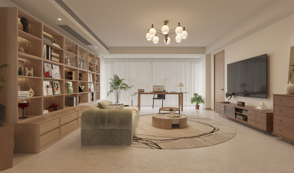 舊房改造 | 住進(jìn)知識分子味的松弛原木家，170平“高智感”百看不厭！