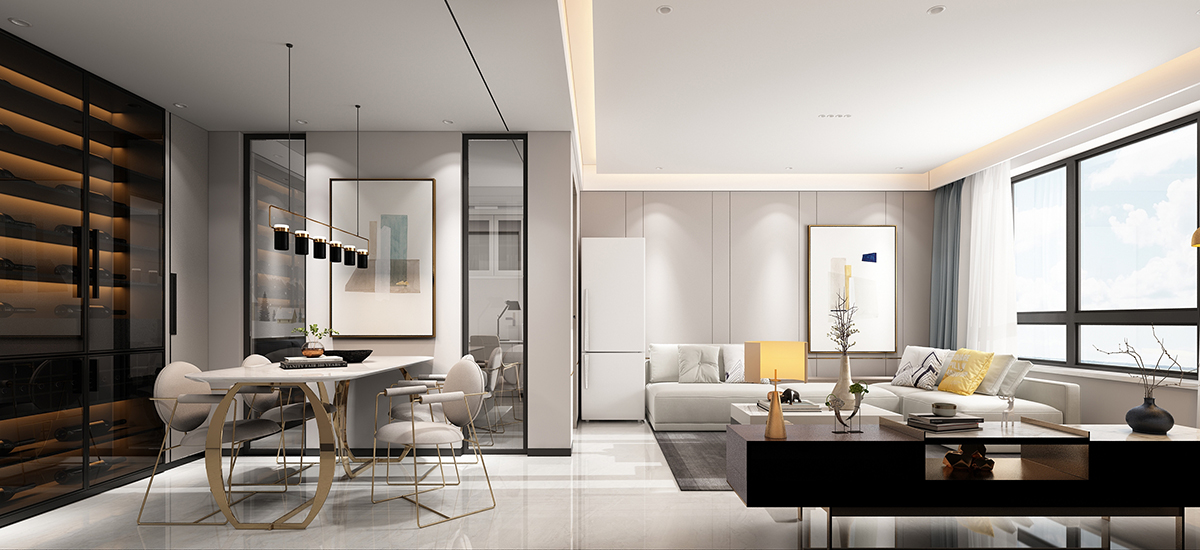 銀川裝修-輕奢風格裝修效果圖2